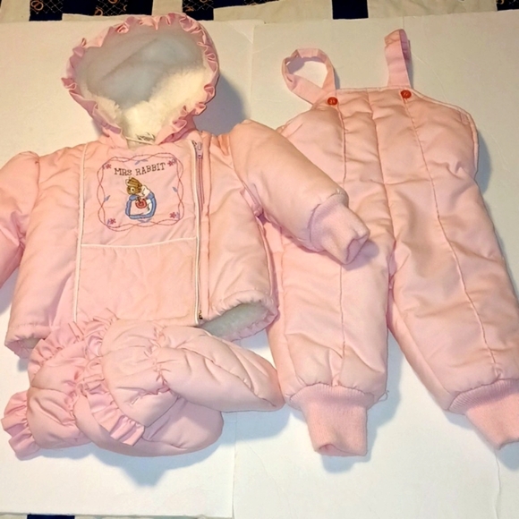 Beatrix Potter SnowbibsCoat & Booties..12mo.